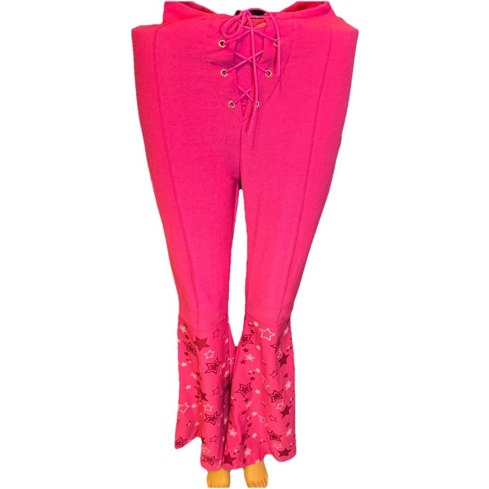 Barbie Costume Pants Sz XS Flare Cosplay Glam Party Outfit Dress Up Trend Y2K